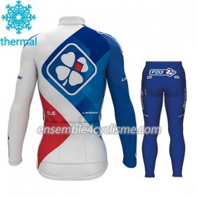 Tenue Maillot M/L + Collant 2017 FDJ Enfant Hiver Thermal Fleece N001